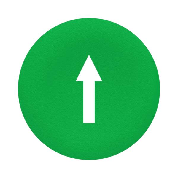 green cap marked arrow for rectangular multiple-headed pushbutton Ø22 - Schneider Electric - ZBA7335