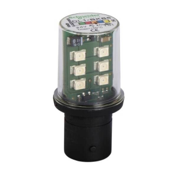 AMBER, FLASHING LED, 24VAC/DC - Schneider Electric - DL1BKB5