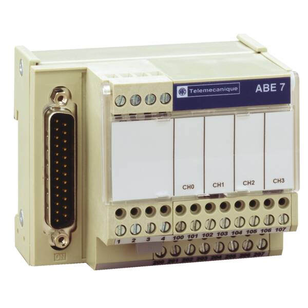 connection sub-base ABE7 - for distribution of 4 analog channels protected - Schneider Electric - ABE7CPA410