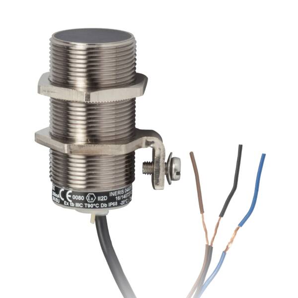 inductive sensor hazardous area - M30 - Sn15mm - 12..48VDC - NO - cable 10m - Telemecanique Sensors - XS630B1PAL10EX