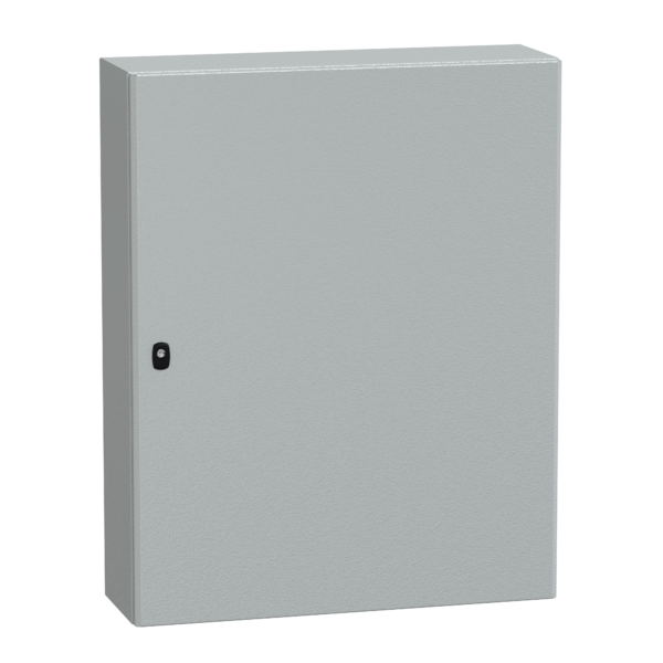 "Wall mounted steel enclosure, PanelSeT S3D, plain door, with mounting plate, 1000x800x250mm, IP66, IK10" - Schneider Electric - NSYS3D10825P