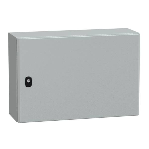 "Wall mounted steel enclosure, PanelSeT S3D, plain door, without mounting plate, 400x600x200mm, IP66, IK10" - Schneider Electric - NSYS3D4620