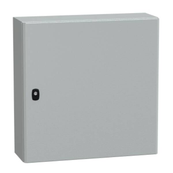 "Wall mounted steel enclosure, PanelSeT S3D, plain door, without mounting plate, 600x600x200mm, IP66, IK10" - Schneider Electric - NSYS3D6620