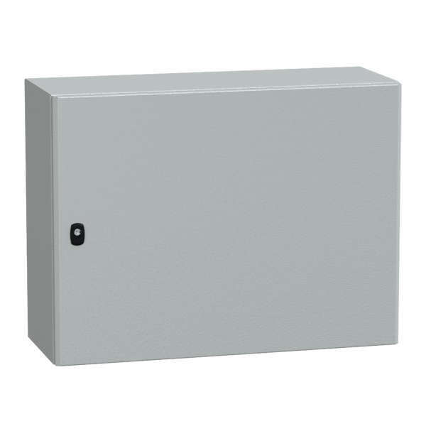 "Wall mounted steel enclosure, PanelSeT S3D, plain door, without mounting plate, 600x800x300mm, IP66, IK10" - Schneider Electric - NSYS3D6830