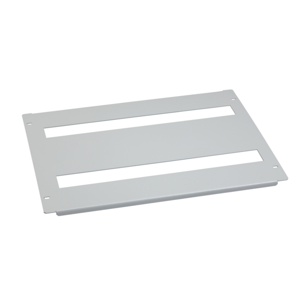 "Screwed-on cut-out cover plate, PanelSeT SFN, PanelSeT SF and SM, for electrical enclosure W600mm, 2 cut outs, H400mm" - Schneider Electric - NSYMUC406