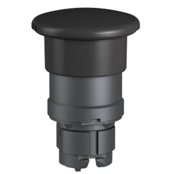 Wireless and batteryless transmitter, Harmony XB5R, Ø 40 mm, Black Mushroom Head pushbutton, spring return - Commercial Reference - ZB5RZC2