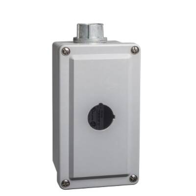 empty control station - 9001T - aluminium - 1 cut-out Ø 30 - Schneider Electric - 9001TY1