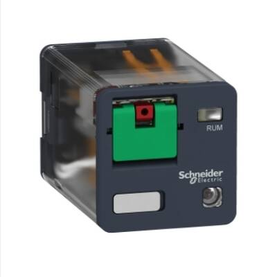 universal plug-in relay - Harmony RUM - 3 C/O - 230 V AC - 10 A - with LED - Schneider Electric - RUMC32P7