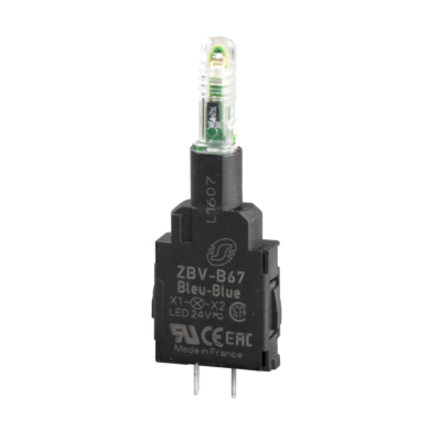 Light block, Harmony XB5, Harmony XB4, orange for head Ø22 mm integral LED 24 V pins - Schneider Electric - ZBVB57