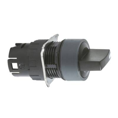 black selector switch head Ø16 2-position stay put - Schneider Electric - ZB6AD28