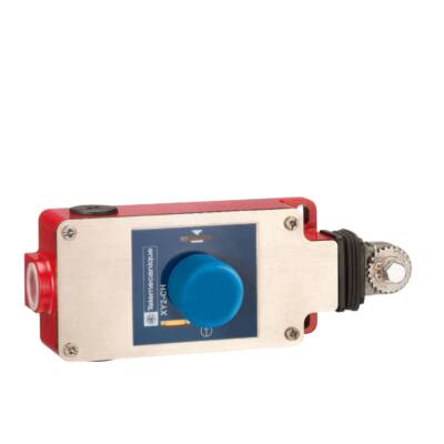 e-stop rope pull switch XY2CH - 2NC+1NO - mushroom head pushbutton - Telemecanique Sensors - XY2CH13390