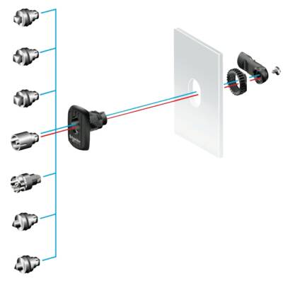 "Square lock insert 7mm for PanelSeT S3D encl." - Schneider Electric - NSYAEDLS7S3D