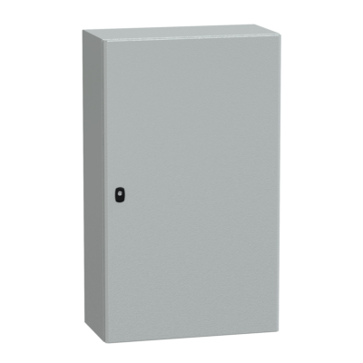 "Wall mounted steel enclosure, PanelSeT S3D, plain door, with mounting plate, 1000x600x300mm, IP66, IK10" - Schneider Electric - NSYS3D10630P