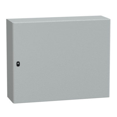 "Wall mounted steel enclosure, PanelSeT S3D, plain door, without mounting plate, 800x1000x300mm, IP66, IK10" - Schneider Electric - NSYS3D81030