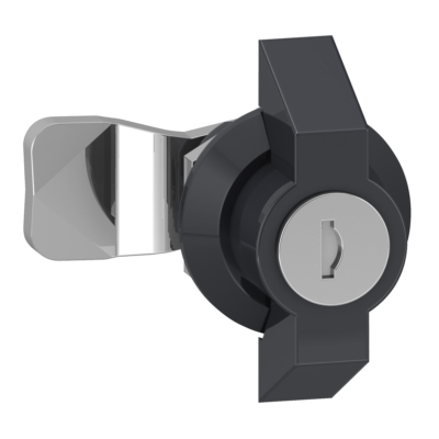"Chromed zamak handle lock 610 for PanelSeT S3X enclosure" - Schneider Electric - NSYCL610CSX