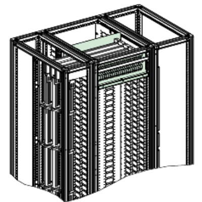 "PanelSet SFM horizontal busbar barrier 3M - form 2b - W800xD500 mm" - Schneider Electric - NSYHPF2B3M85