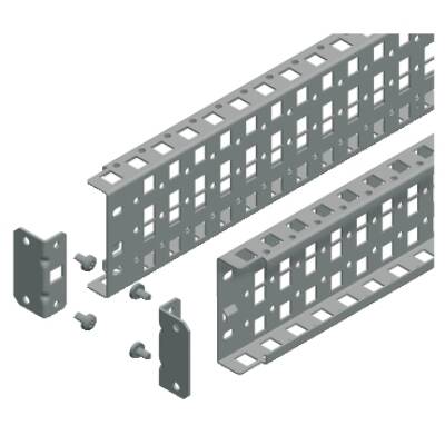 "Universal cross rails, PanelSeT SFN, PanelSeT SF, PanelSeT SM,  H90 W700mm, 3 rows, set of 2" - Schneider Electric - NSYSUCR9070