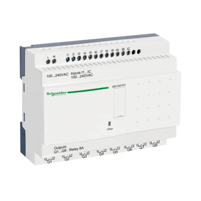 compact smart relay Zelio Logic - 20 I O - 100..240 V AC - no clock - no display - Schneider Electric - SR2D201FU