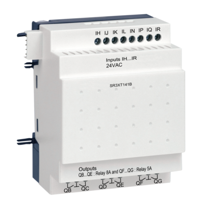 discrete I/O extension module - 14 I O - 24 V AC - for Zelio Logic - Schneider Electric - SR3XT141B