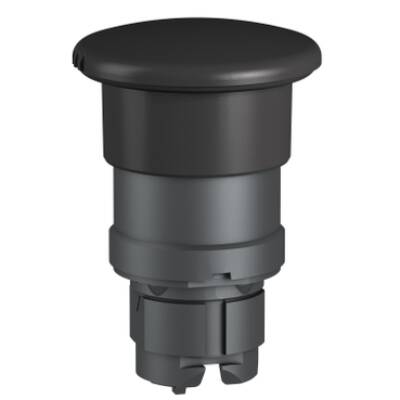 Wireless and batteryless transmitter, Harmony XB5R, Ø 40 mm, Black Mushroom Head pushbutton, spring return - Commercial Reference - ZB5RZC2