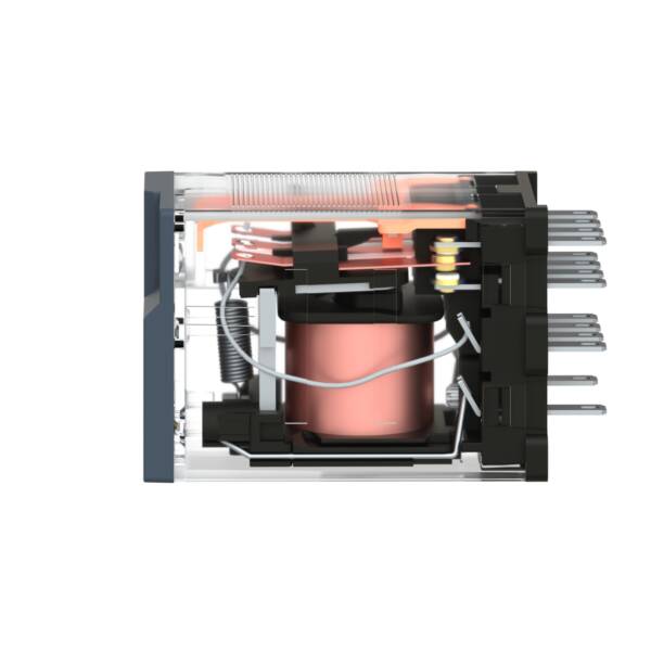 Miniature Plug-in relay - Harmony RXM 4 C/O 24 V AC 6 A with LED - Schneider Electric - RXM4AB3B7