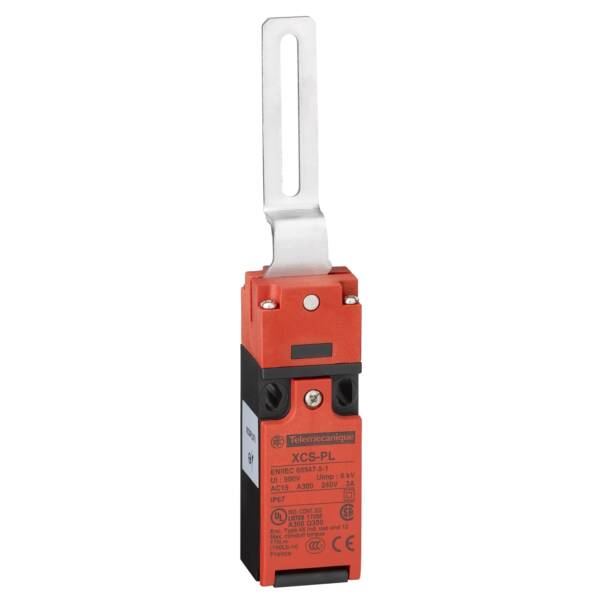 safety switch XCSPL - elbowed flush lever - centred - 2NC -M16 - Telemecanique Sensors - XCSPL782