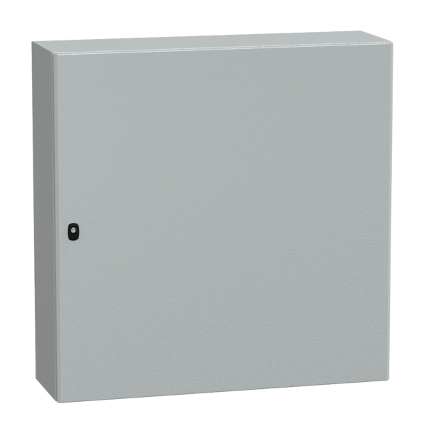 "Wall mounted steel enclosure, PanelSeT S3D, plain door, without mounting plate, 1000x1000x300mm, IP66, IK10" - Schneider Electric - NSYS3D101030