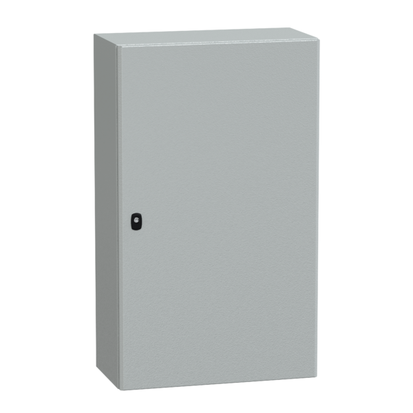 "Wall mounted steel enclosure, PanelSeT S3D, plain door, without mounting plate, 1000x600x300mm, IP66, IK10" - Schneider Electric - NSYS3D10630