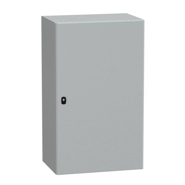 "Wall mounted steel enclosure, PanelSeT S3D, plain door, without mounting plate, 1000x600x400mm, IP66, IK10" - Schneider Electric - NSYS3D10640