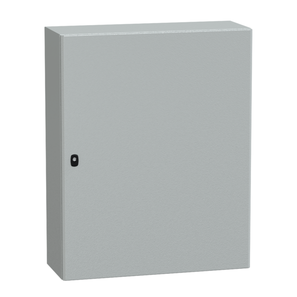 "Wall mounted steel enclosure, PanelSeT S3D, plain door, without mounting plate, 1000x800x300mm, IP66, IK10" - Schneider Electric - NSYS3D10830