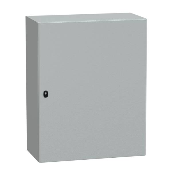 "Wall mounted steel enclosure, PanelSeT S3D, plain door, without mounting plate, 1000x800x400mm, IP66, IK10" - Schneider Electric - NSYS3D10840