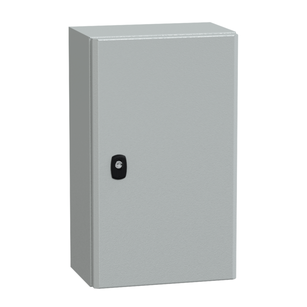 "Wall mounted steel enclosure, PanelSeT S3D, plain door, without mounting plate, 500x300x200mm, IP66, IK10" - Schneider Electric - NSYS3D5320