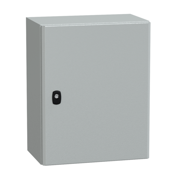"Wall mounted steel enclosure, PanelSeT S3D, plain door, without mounting plate, 500x400x250mm, IP66, IK10" - Schneider Electric - NSYS3D5425