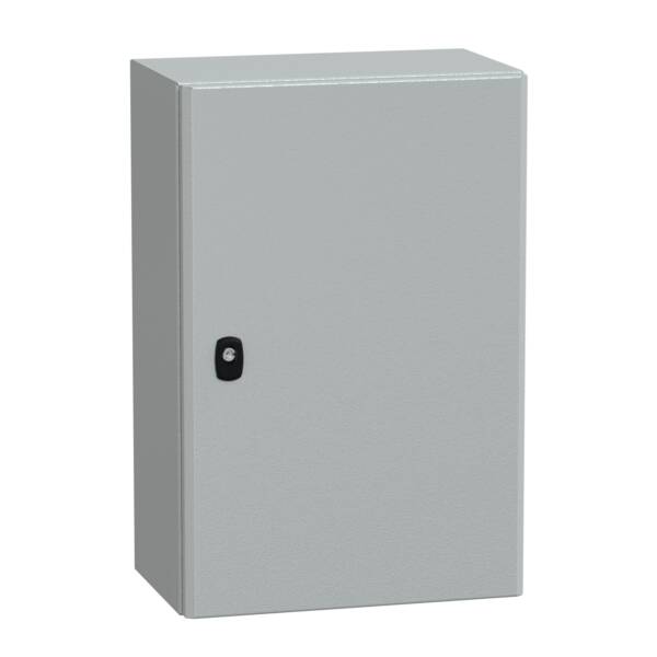 "Wall mounted steel enclosure, PanelSeT S3D, plain door, without mounting plate, 600x400x250mm, IP66, IK10" - Schneider Electric - NSYS3D6425