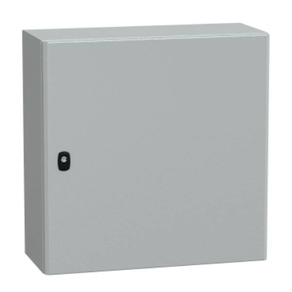 "Wall mounted steel enclosure, PanelSeT S3D, plain door, without mounting plate, 600x600x250mm, IP66, IK10" - Schneider Electric - NSYS3D6625