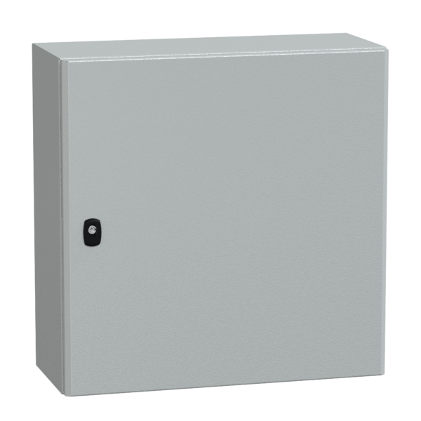 "Wall mounted steel enclosure, PanelSeT S3D, plain door, with mounting plate, 600x600x250mm, IP66, IK10" - Schneider Electric - NSYS3D6625P