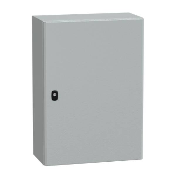 "Wall mounted steel enclosure, PanelSeT S3D, plain door, without mounting plate, 700x500x250mm, IP66, IK10" - Schneider Electric - NSYS3D7525