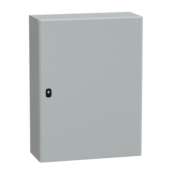 "Wall mounted steel enclosure, PanelSeT S3D, plain door, without mounting plate, 800x600x250mm, IP66, IK10" - Schneider Electric - NSYS3D8625