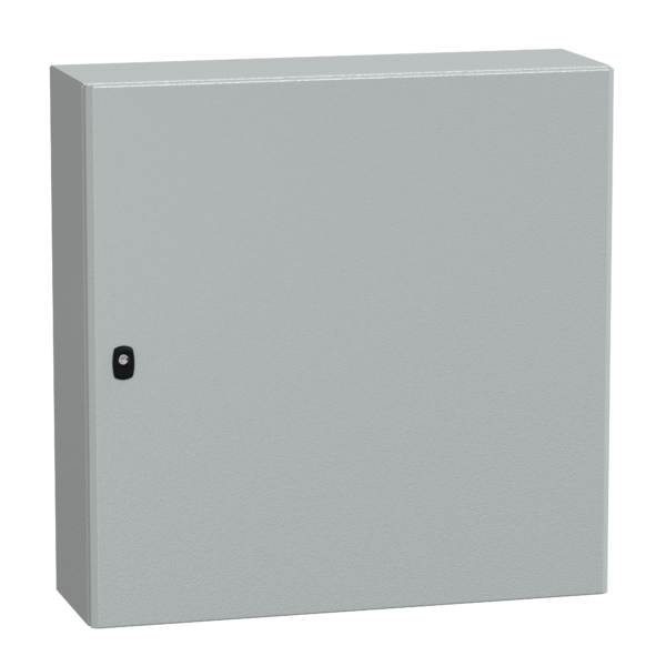 "Wall mounted steel enclosure, PanelSeT S3D, plain door, without mounting plate, 800x800x250mm, IP66, IK10" - Schneider Electric - NSYS3D8825