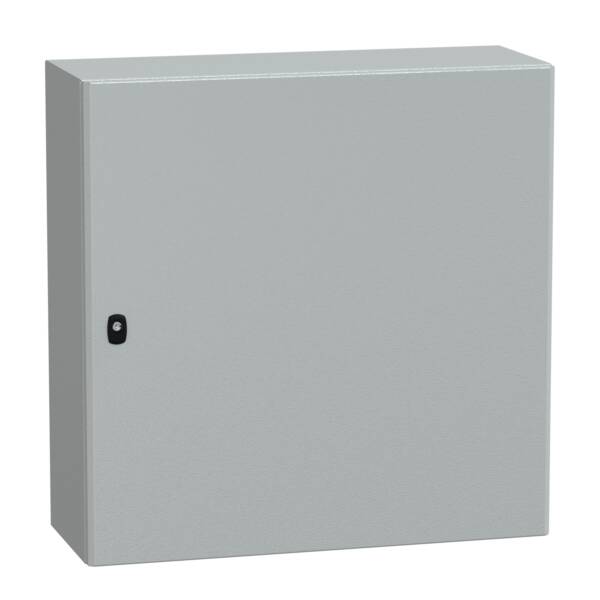 "Wall mounted steel enclosure, PanelSeT S3D, plain door, without mounting plate, 800x800x300mm, IP66, IK10" - Schneider Electric - NSYS3D8830