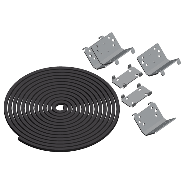 "Standard coupling kit, PanelSeT SFN, PanelSet SF, set of 4 brackets, 2 connectors, sealing gasket and fixing elements" - Schneider Electric - NSYSFBK