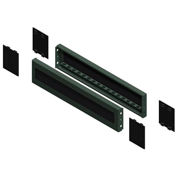 "Plinth side panels with brush, PanelSeT SFN, PanelSeT SF and SM, for electrical enclosure  D800mm, set of 2, H100mm" - Schneider Electric - NSYSPB8100