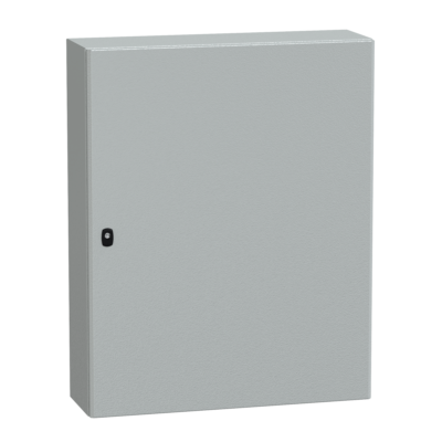 "Wall mounted steel enclosure, PanelSeT S3D, plain door, with mounting plate, 1000x800x250mm, IP66, IK10" - Schneider Electric - NSYS3D10825P