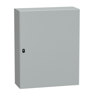 "Wall mounted steel enclosure, PanelSeT S3D, plain door, without mounting plate, 1000x800x300mm, IP66, IK10" - Schneider Electric - NSYS3D10830
