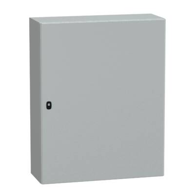"Wall mounted steel enclosure, PanelSeT S3D, plain door, with mounting plate, 1000x800x300mm, IP66, IK10" - Schneider Electric - NSYS3D10830P