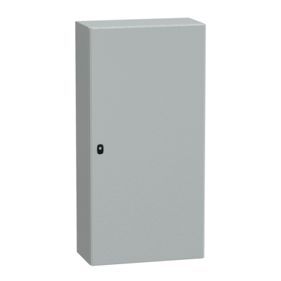 "Wall mounted steel enclosure, PanelSeT S3D, plain door, without mounting plate, 1200x600x300mm, IP66, IK10" - Schneider Electric - NSYS3D12630