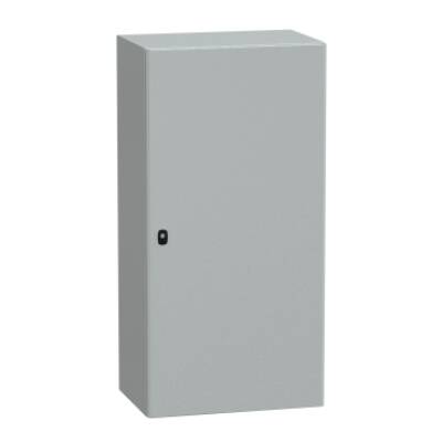 "Wall mounted steel enclosure, PanelSeT S3D, plain door, with mounting plate, 1200x600x400mm, IP66, IK10" - Schneider Electric - NSYS3D12640P