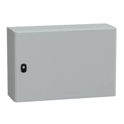 "Wall mounted steel enclosure, PanelSeT S3D, plain door, without mounting plate, 400x600x200mm, IP66, IK10" - Schneider Electric - NSYS3D4620