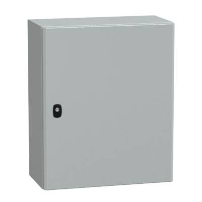 "Wall mounted steel enclosure, PanelSeT S3D, plain door, without mounting plate, 600x500x250mm, IP66, IK10" - Schneider Electric - NSYS3D6525