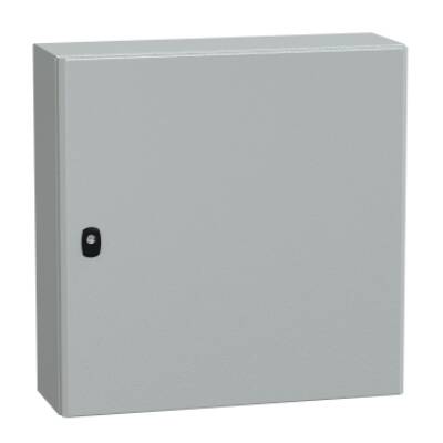 "Wall mounted steel enclosure, PanelSeT S3D, plain door, without mounting plate, 600x600x200mm, IP66, IK10" - Schneider Electric - NSYS3D6620